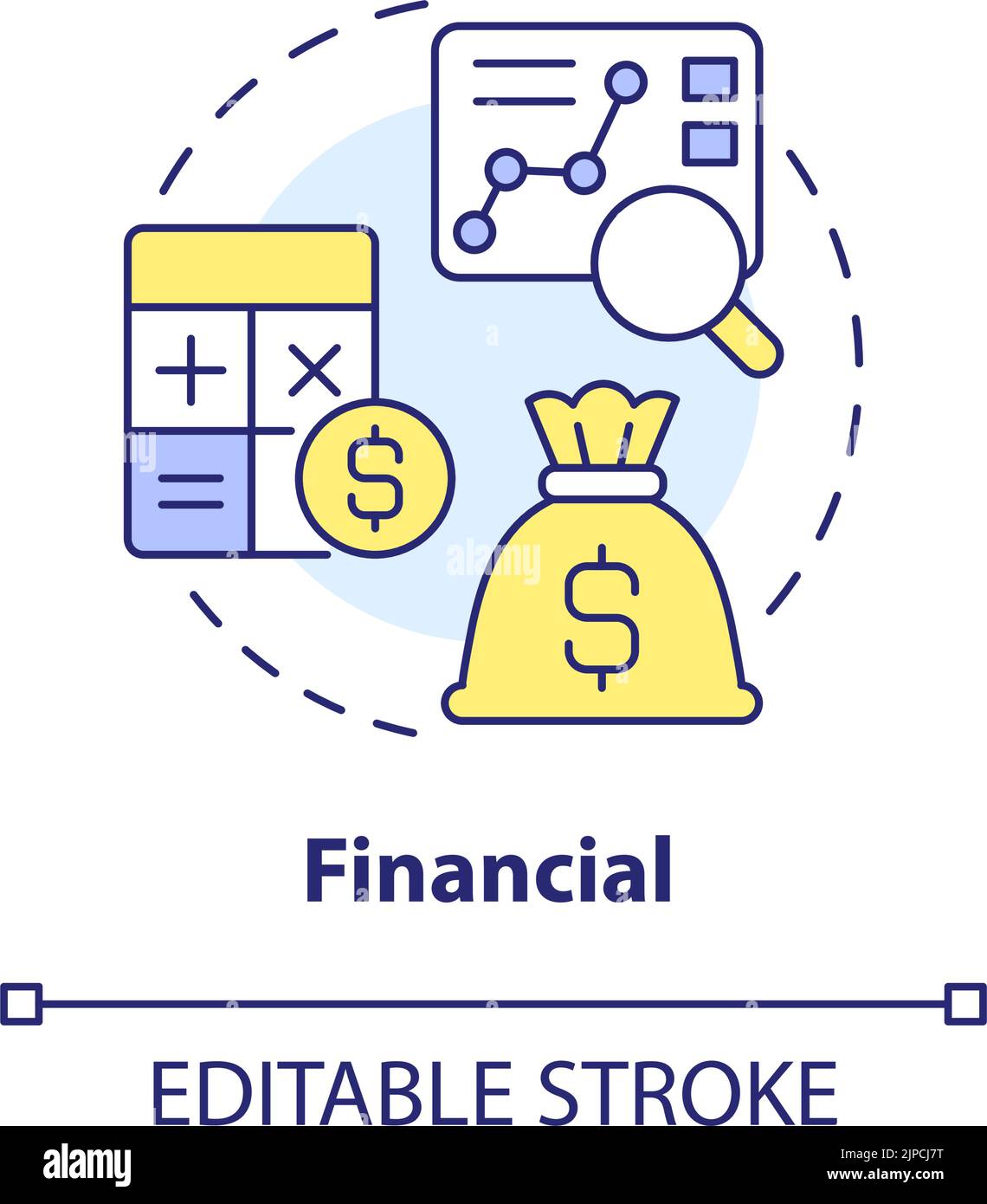 Financial concept icon Stock Vector