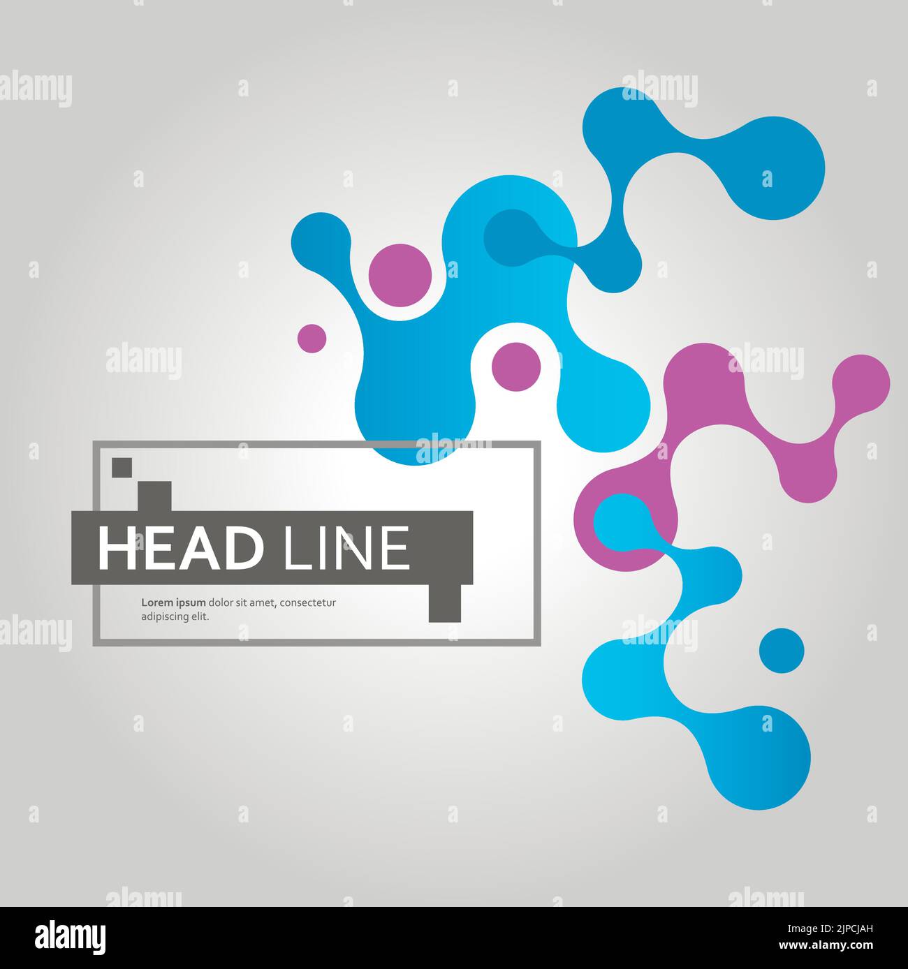Modern abstract pattern with blue molecules together. Modern communication technology. Medical research Stock Vector