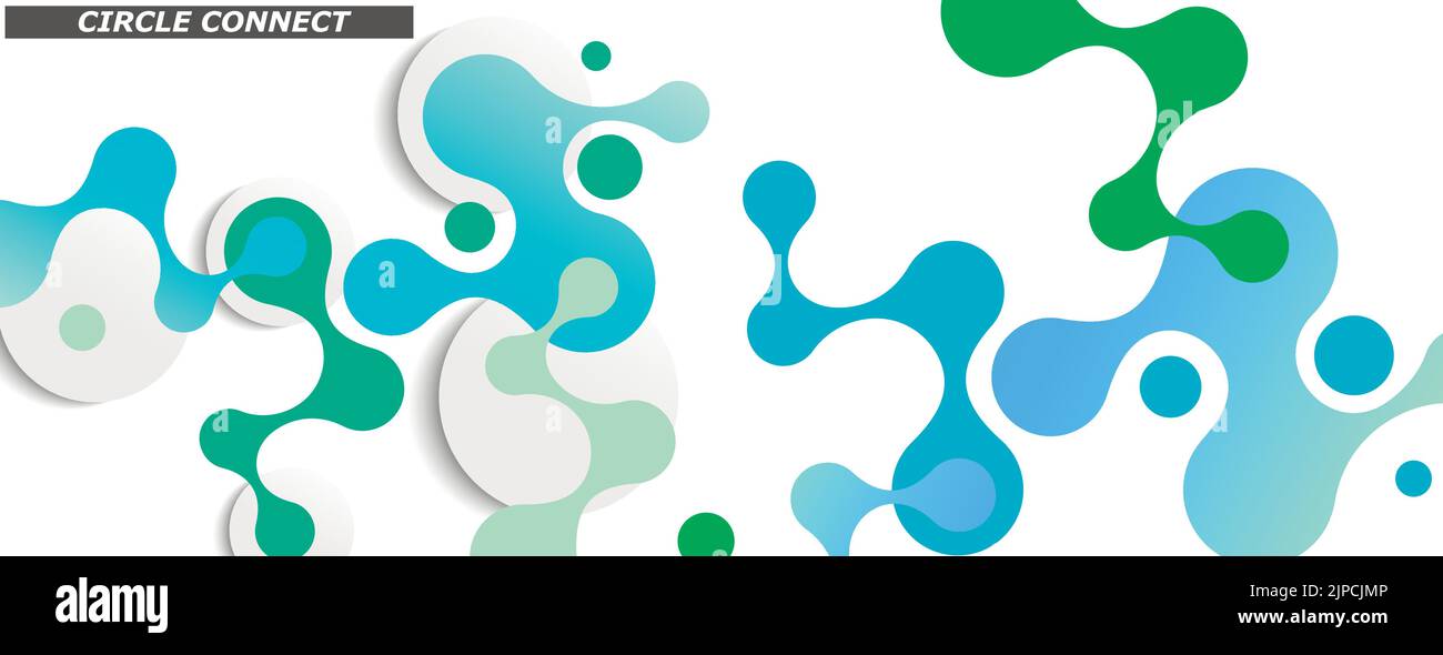 Modern molecules green. Abstract tech background. Futuristic design. Technology background Stock Vector