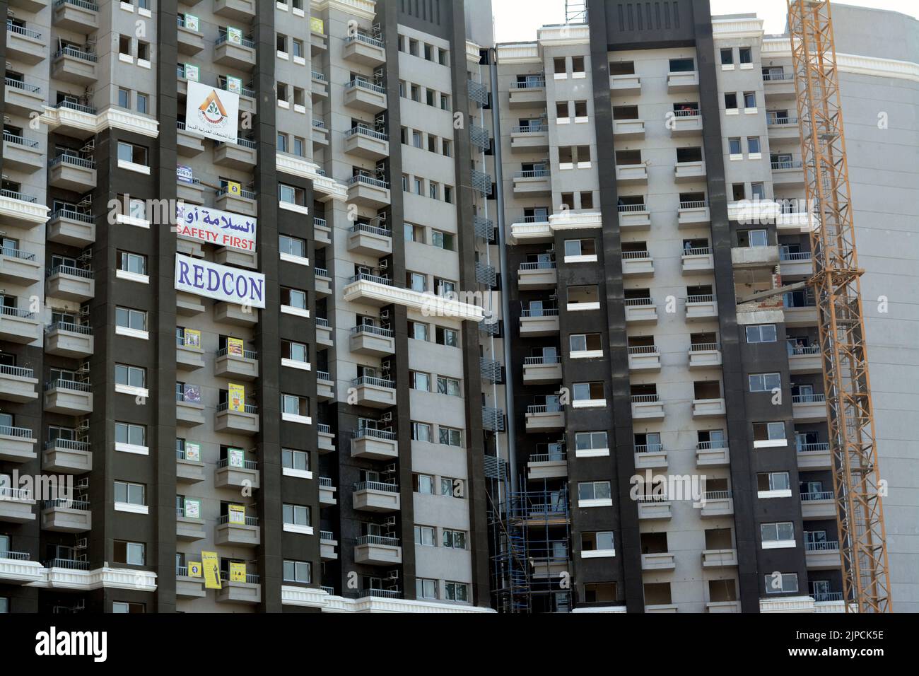 Cairo, Egypt, June 26 2022 Newly built residential apartments in Egypt
