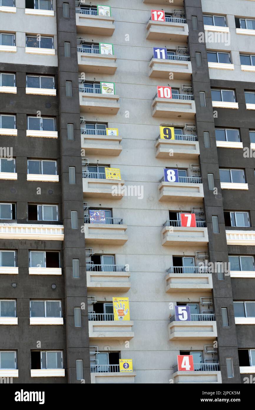 Cairo, Egypt, June 26 2022 Newly built residential apartments in Egypt
