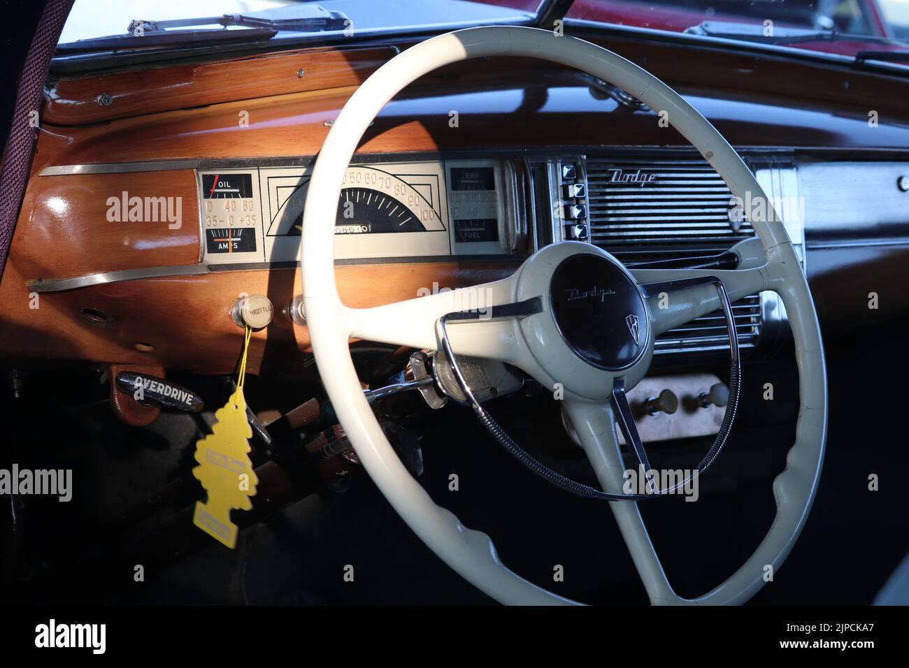 a hot rod dashboard taken at a public car meet Stock Photo Alamy