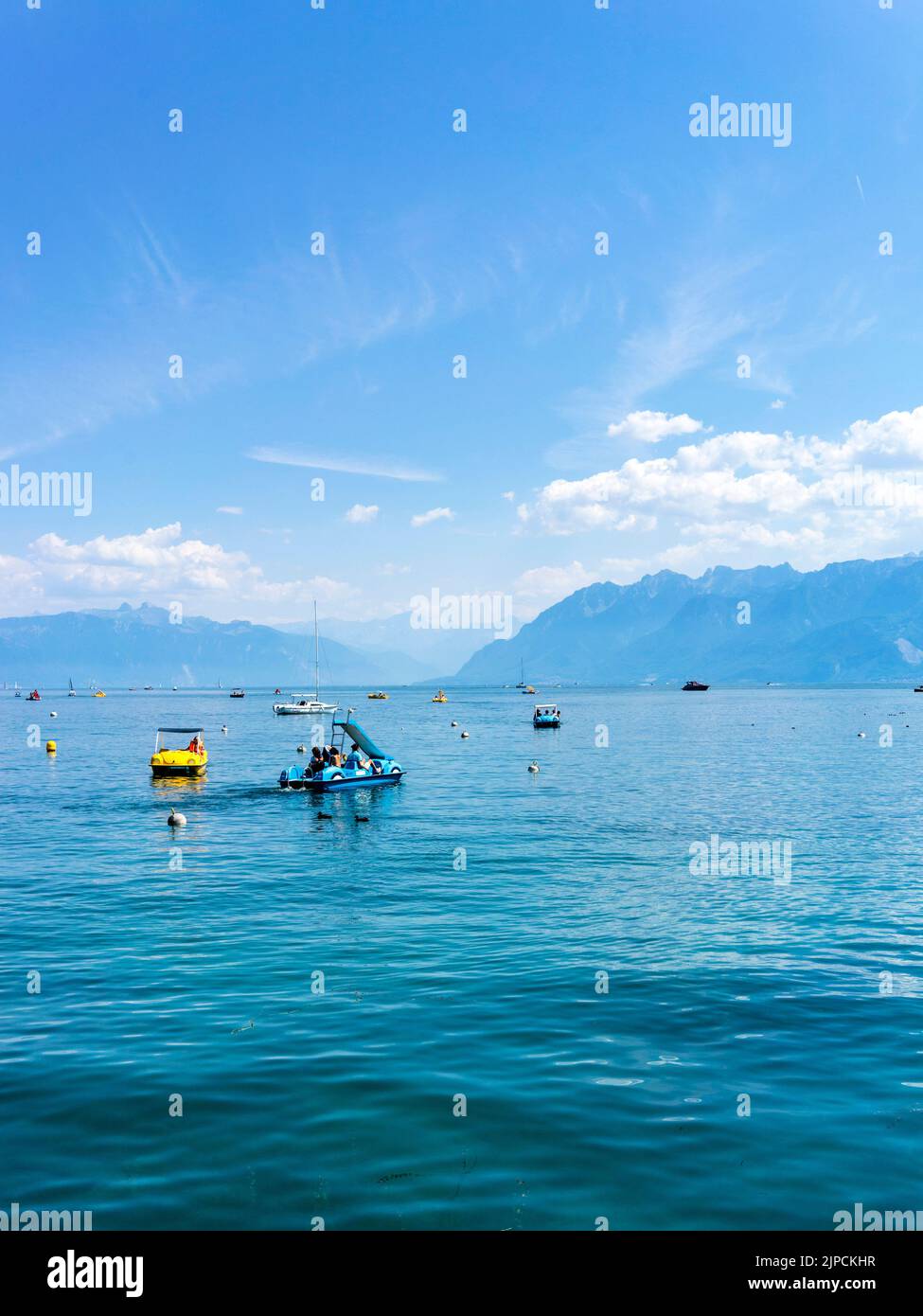 Lake Geneva near Lausanne Stock Photo
