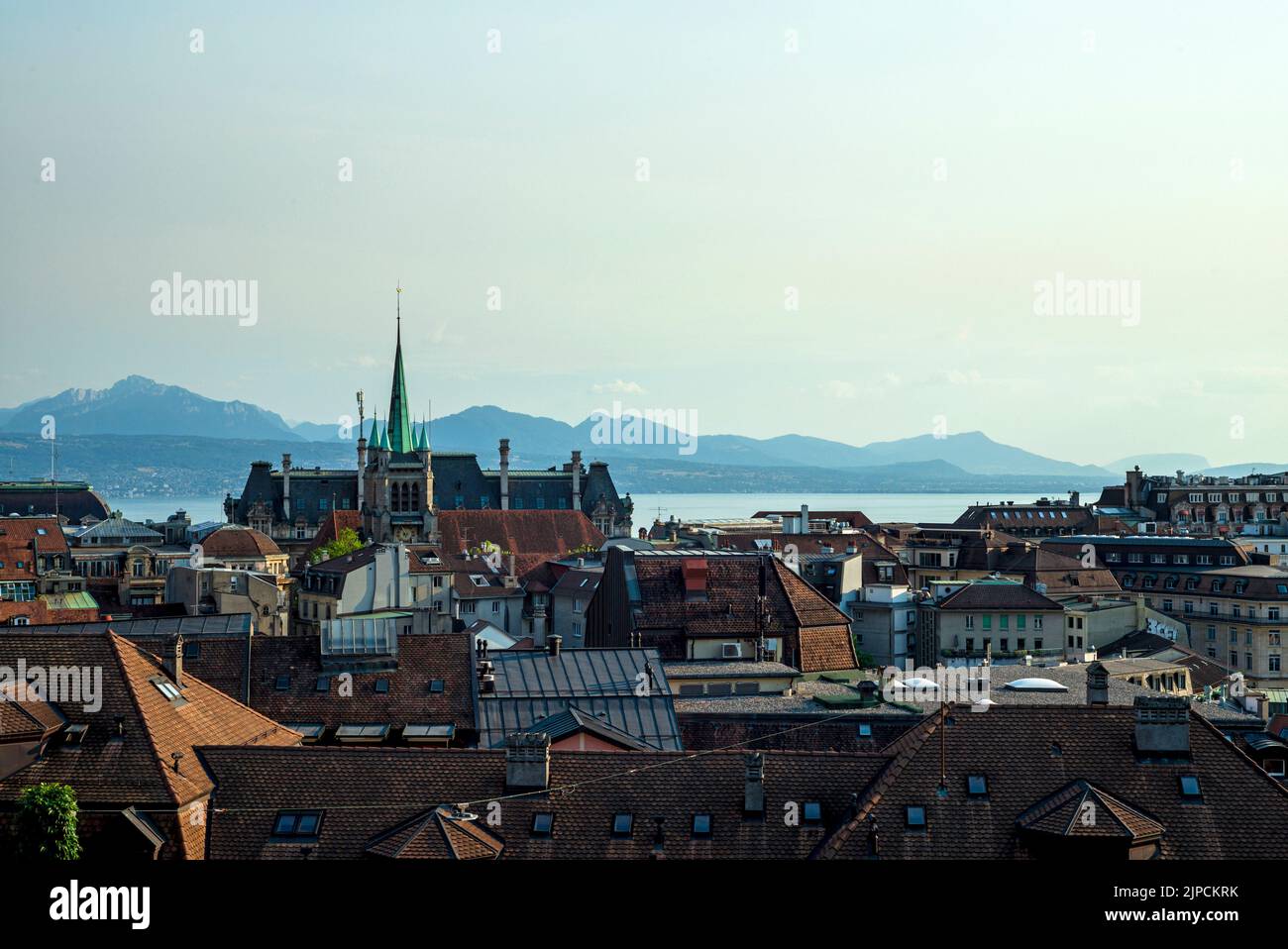 Lausanne cityscape Stock Photo