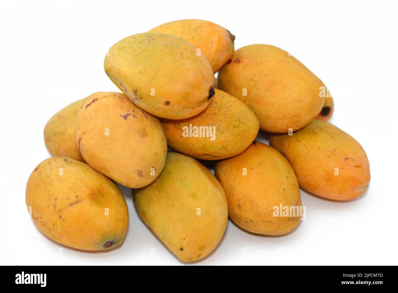 Pile of Egyptian fresh mango fruit with tropical delicacy, mangoes are