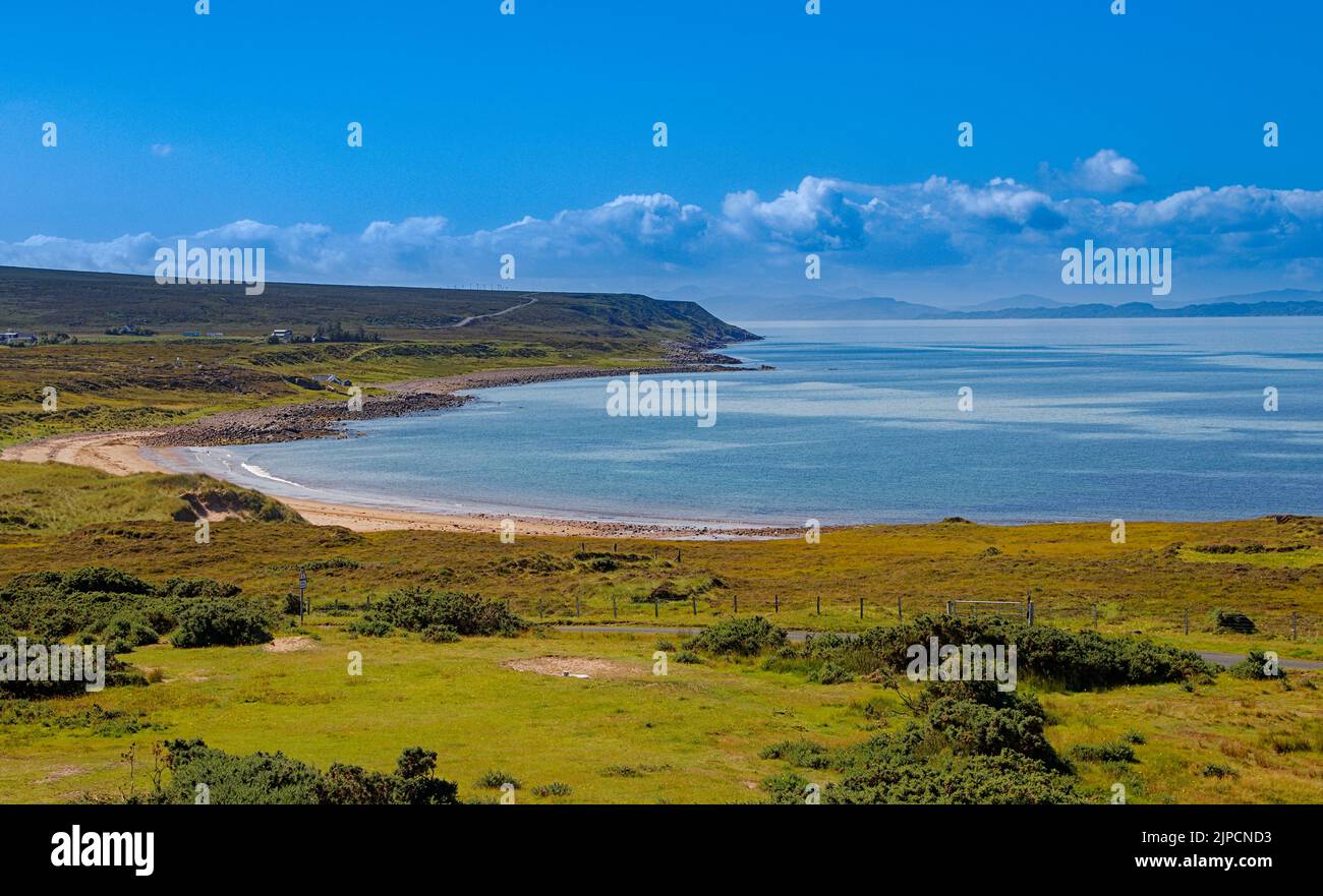 OPINAN GAIRLOCH SCOTLAND THE ROAD TO THE FISHING VILLAGE AND BEACH AND