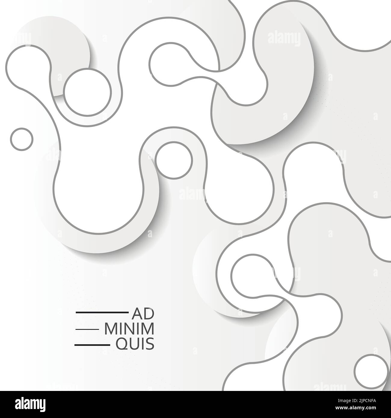 Modern abstract banner with molecular structure on white background. Modern vector illustration Stock Vector