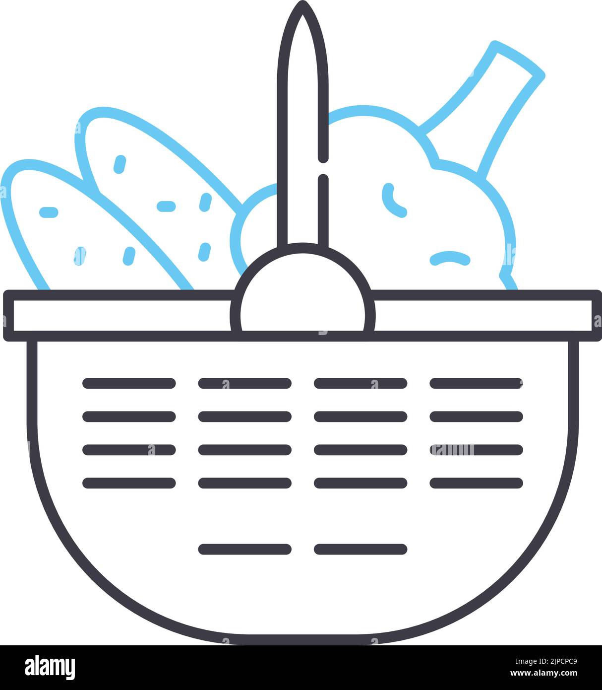 vegetables line icon, outline symbol, vector illustration, concept sign ...