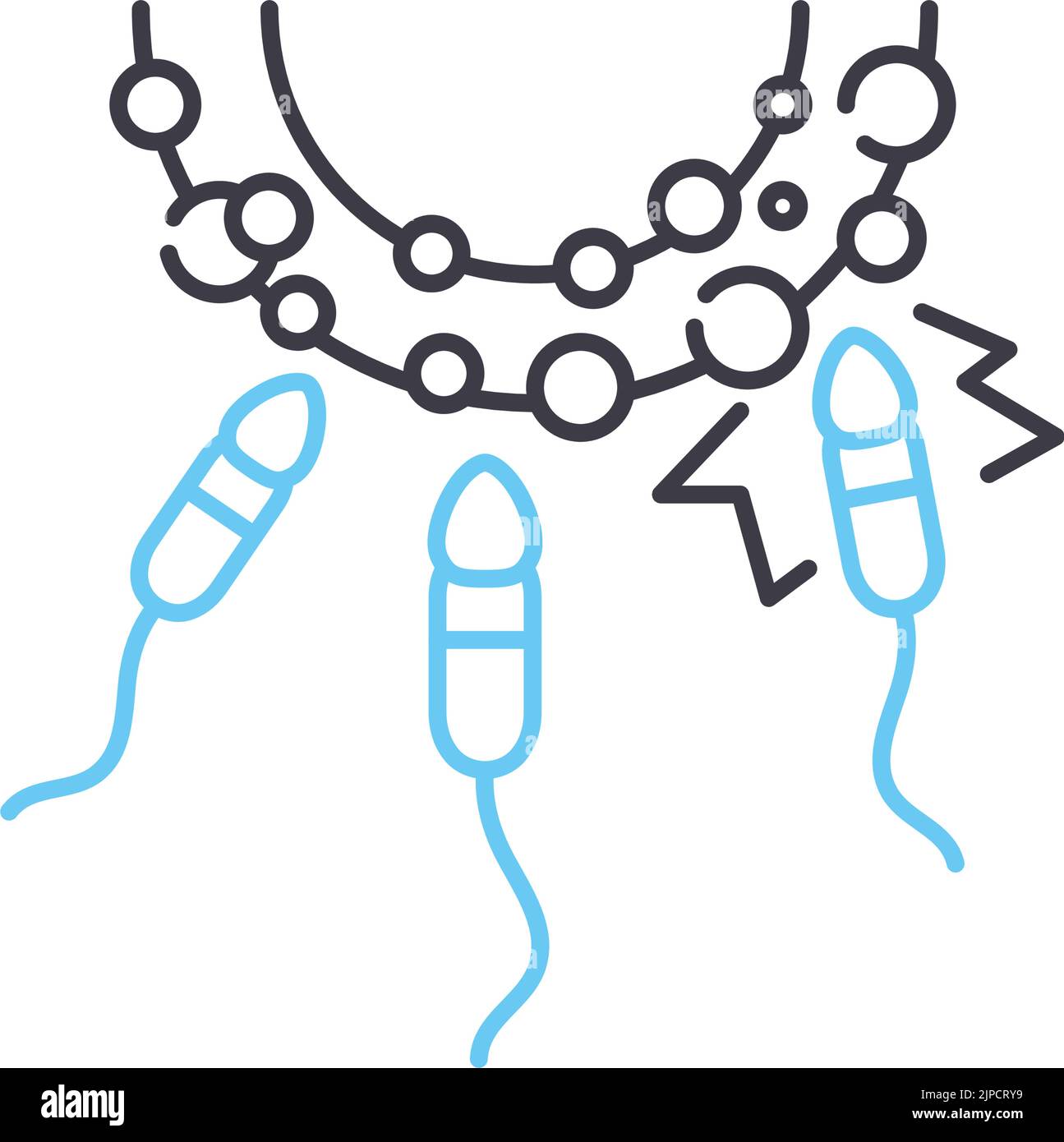 radioactive suit line icon, outline symbol, vector illustration, concept sign Stock Vector