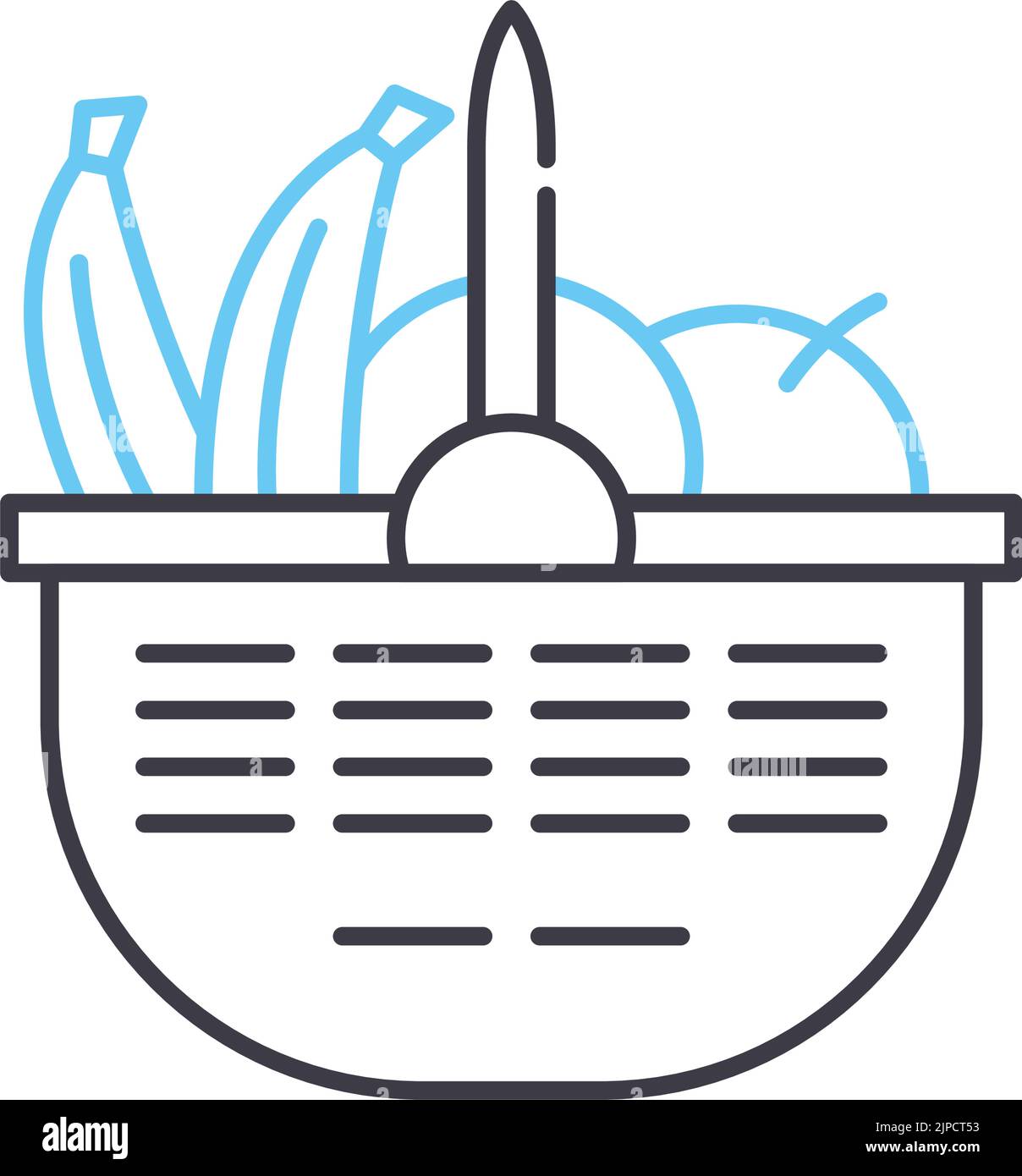fruit line icon, outline symbol, vector illustration, concept sign ...