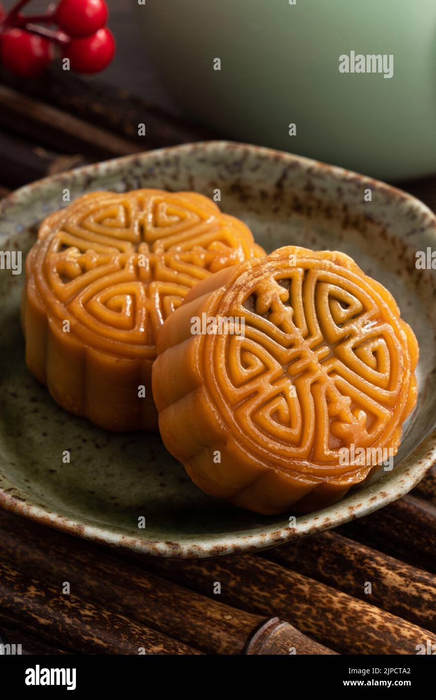 Delicious Cantonese moon cake for Mid-Autumn Festival food mooncake on ...
