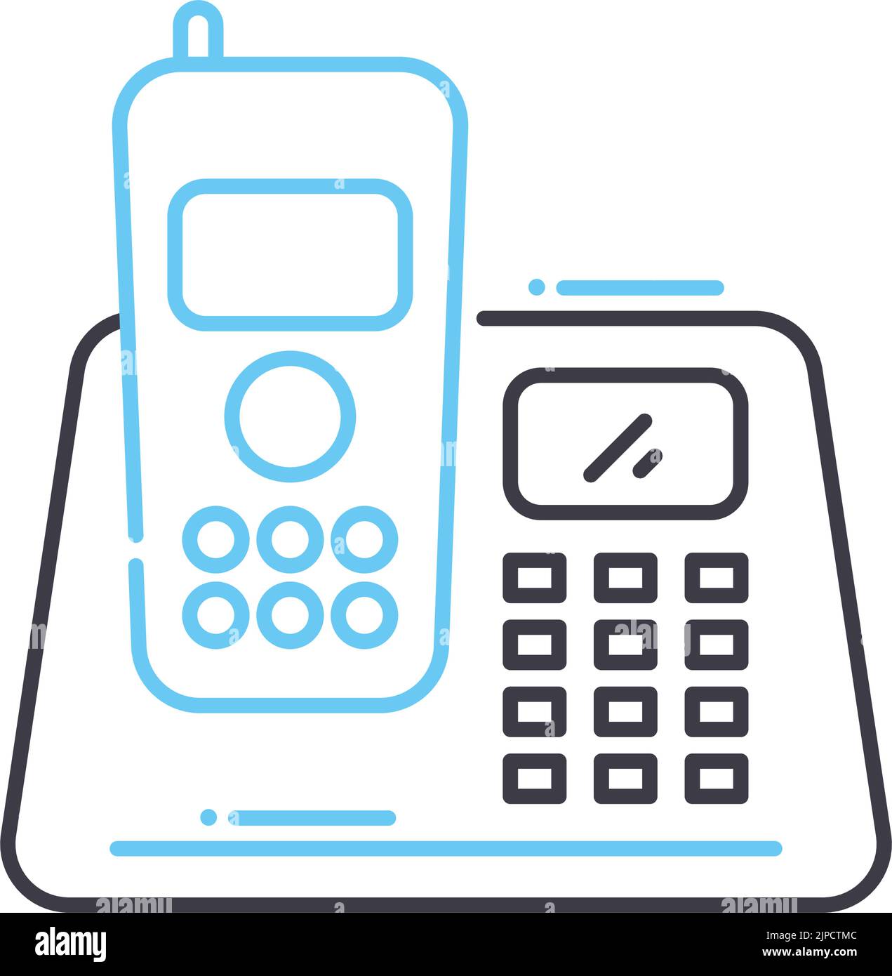 Mobile telephony linear icon hi-res stock photography and images - Alamy