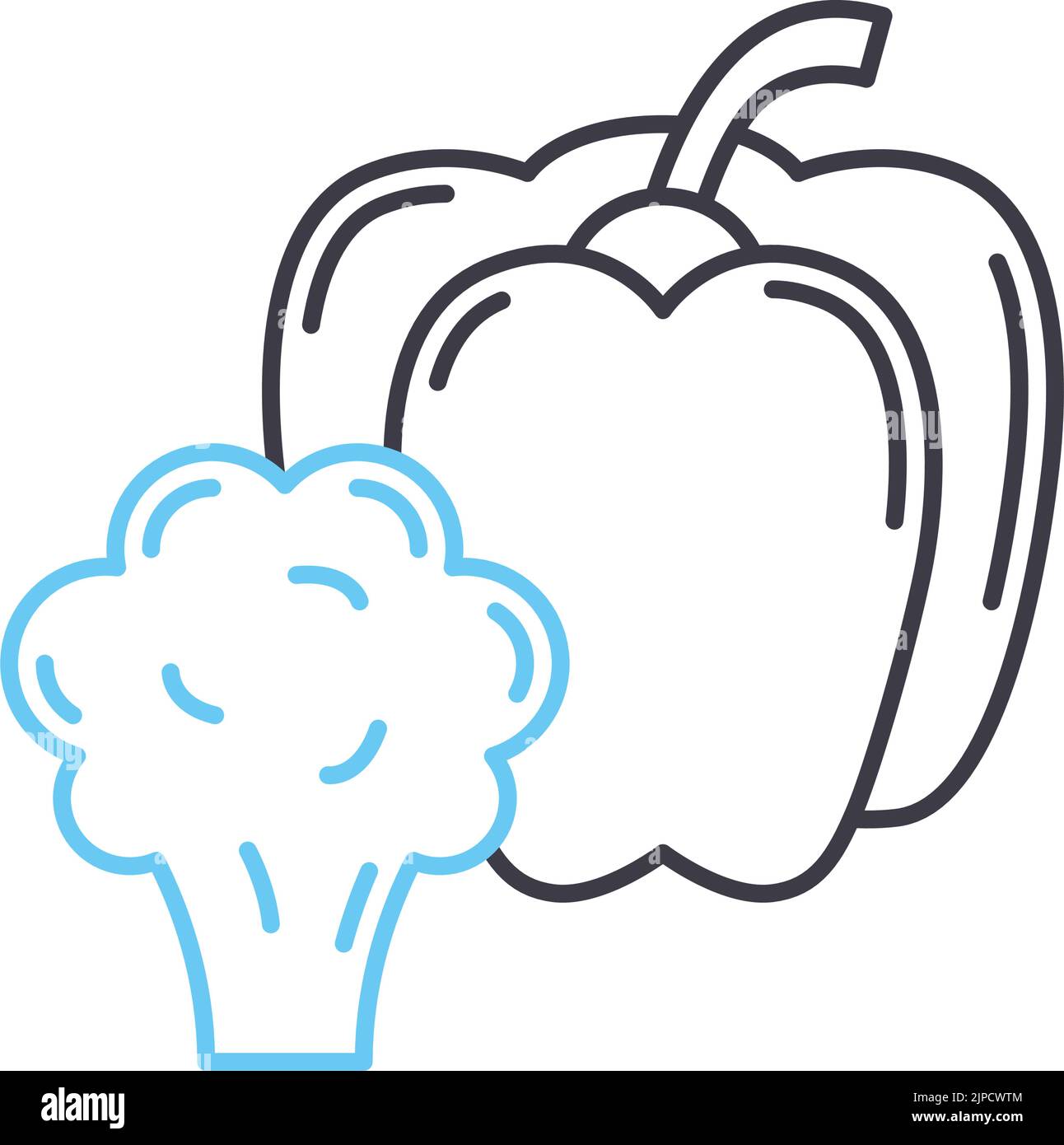 vegetable line icon, outline symbol, vector illustration, concept sign ...