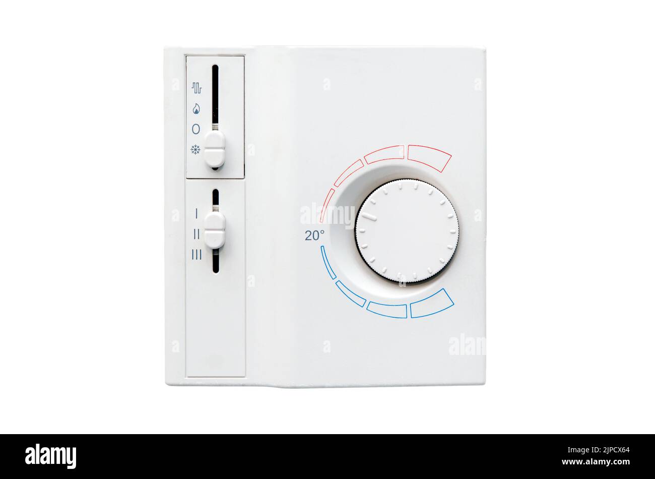 Air conditioner thermostat panel isolated on white Stock Photo Alamy