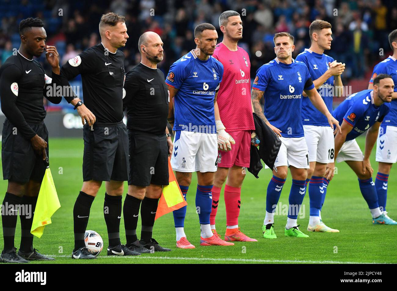 Liam Hogan (Captain) of Oldham Athletic before the Vanarama National League match between Oldham Athletic and Wealdstone at Boundary Park, Oldham on Wednesday 17th August 2022. (Credit: Eddie Garvey | MI News) Credit: MI News & Sport /Alamy Live News Stock Photo