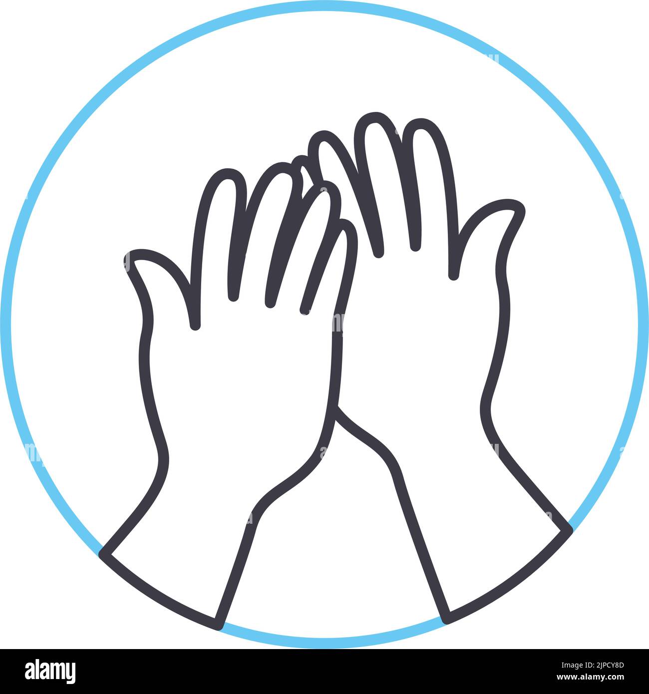 team work cooperation line icon, outline symbol, vector illustration ...