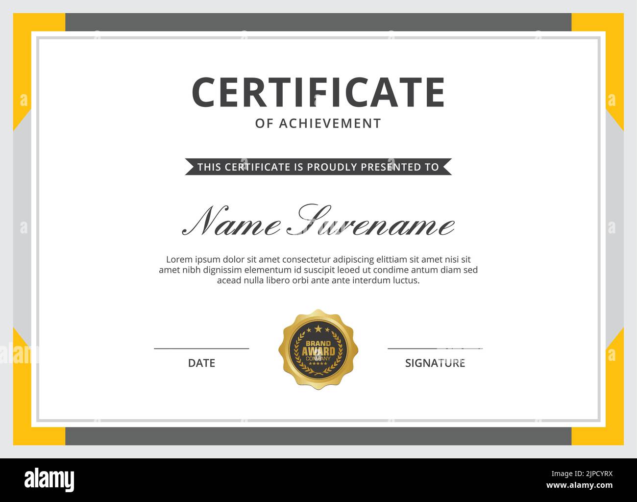 Classy ornamental appreciation certificate Layout Stock Vector