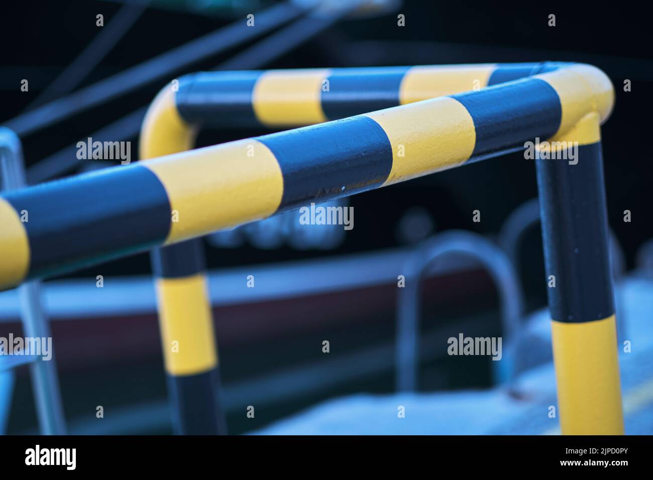 security bars in port area Stock Photo Alamy