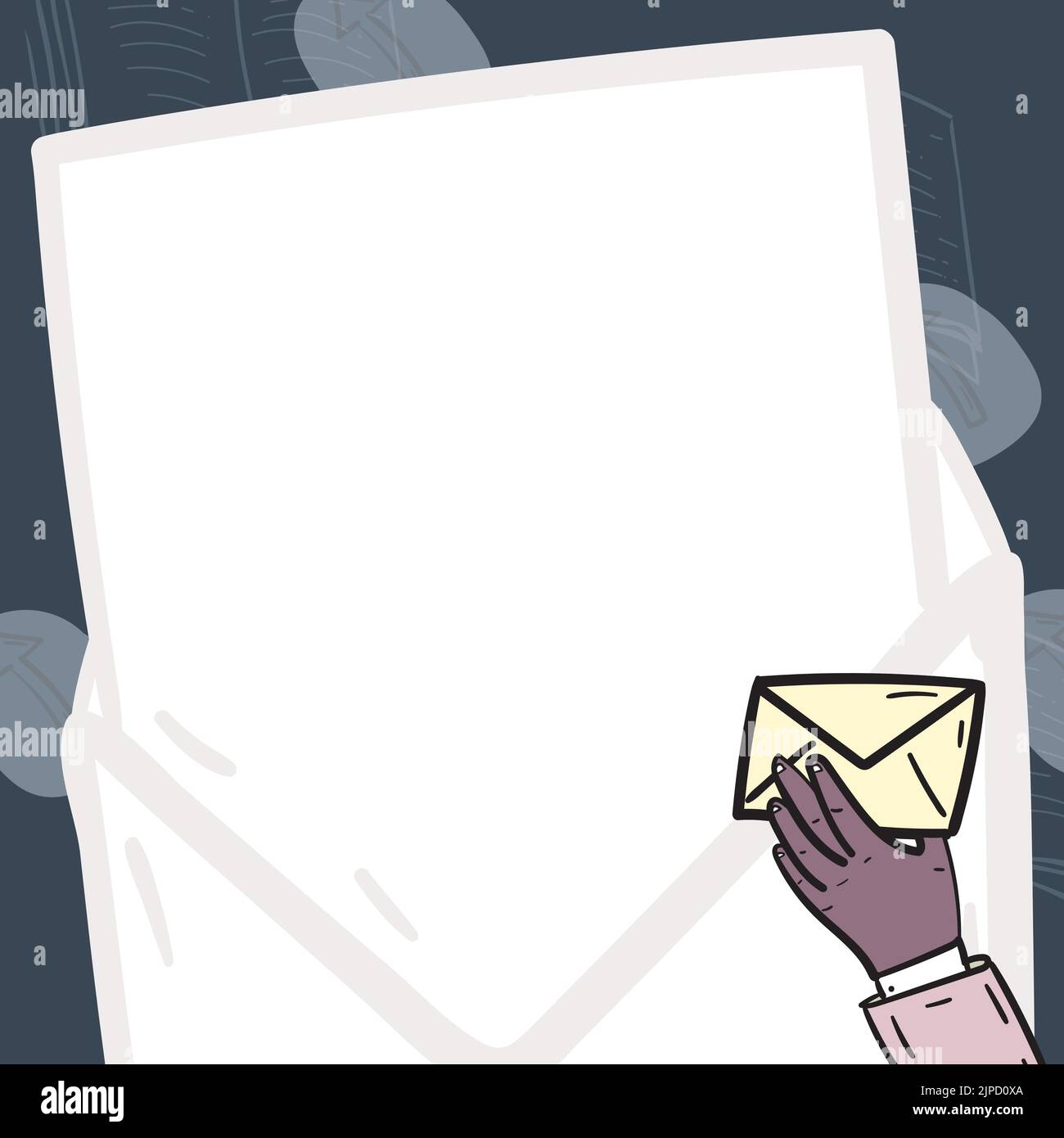 Professional Holding Letter And Envelope With Memorandum Stock Vector ...