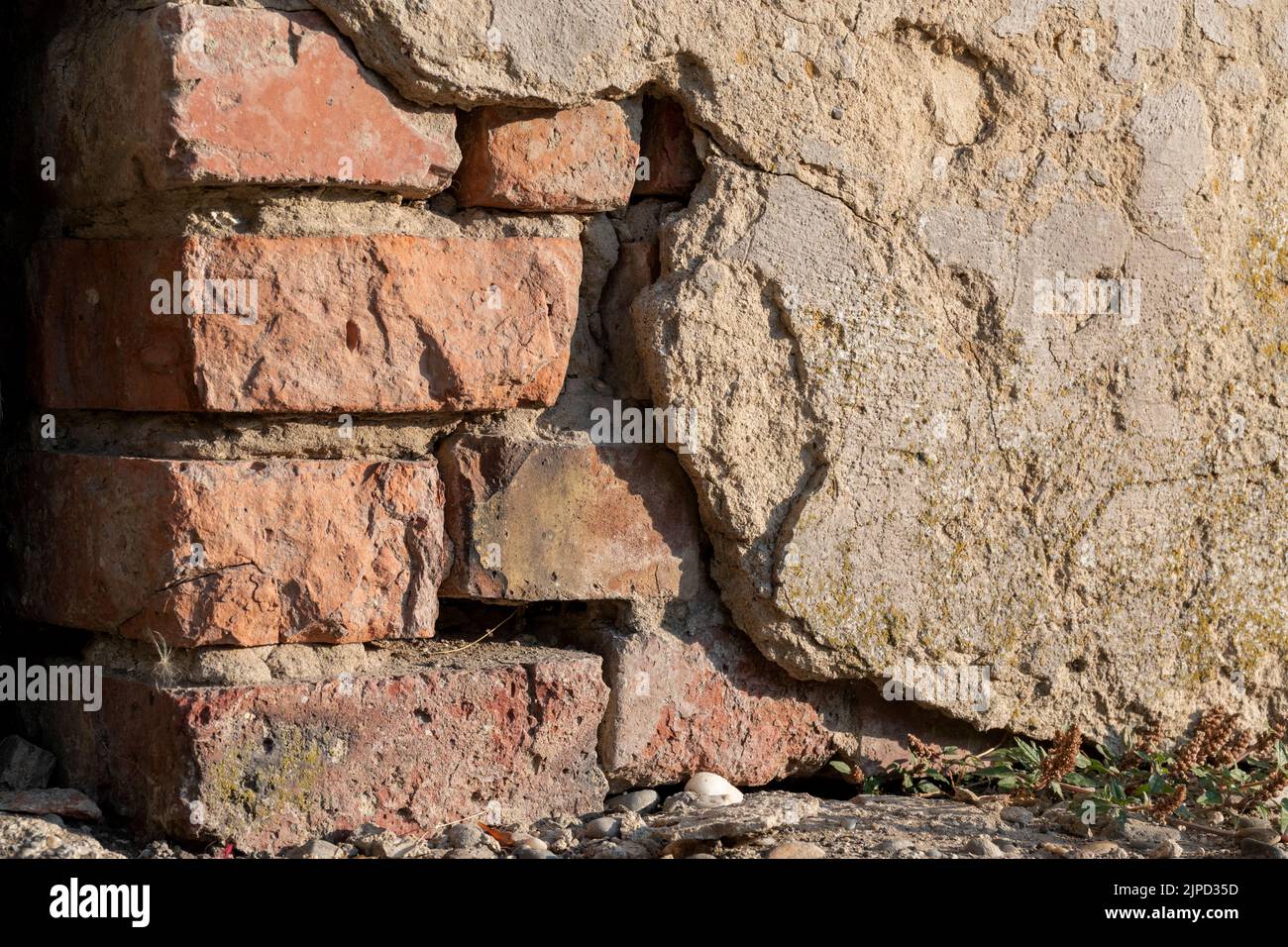 Cracked wall Stock Photo
