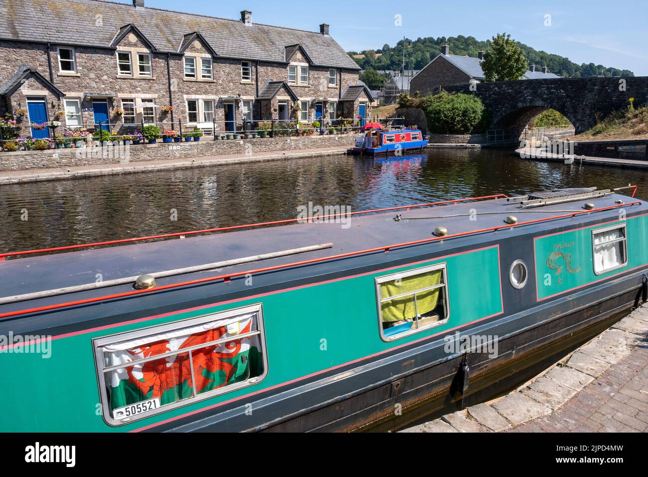 Brecon Canal Basin at Aberhonddu, Wales. Stock Photo