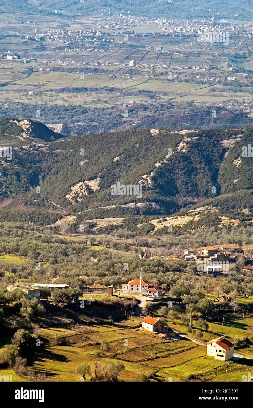 View from Mount Dajti, Tirana, Albania Stock Photo