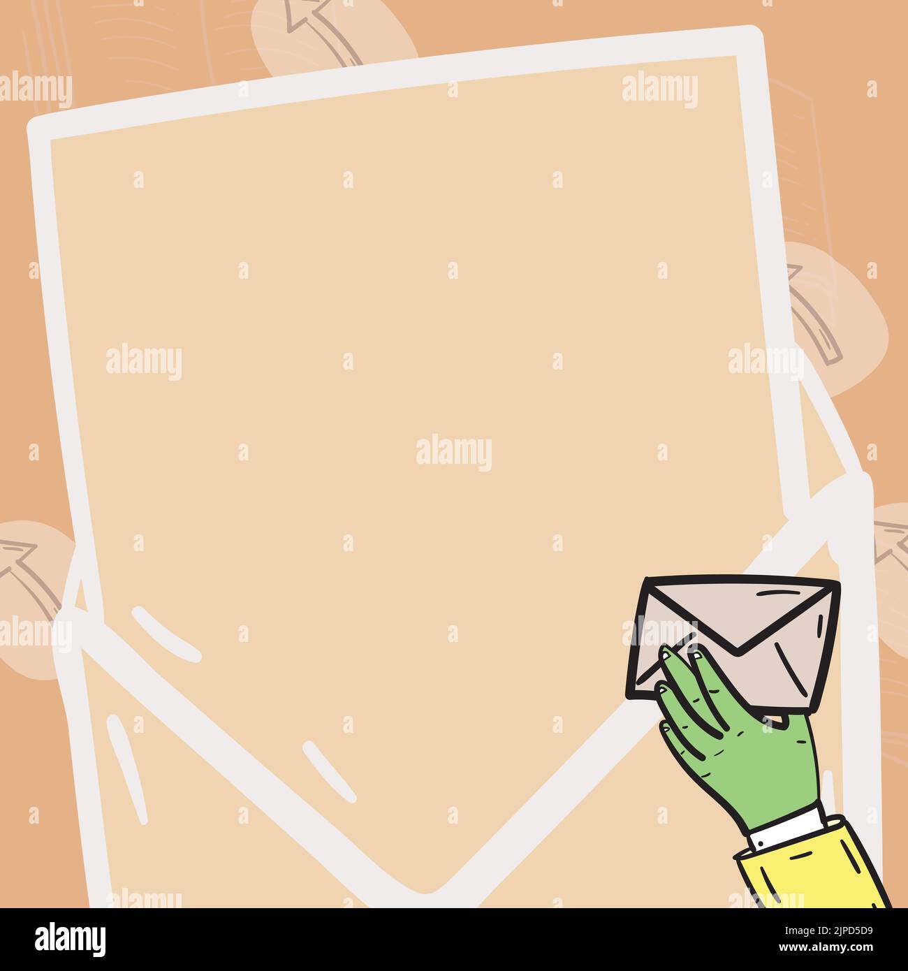 Professional Holding Letter And Envelope With Memorandum Stock Vector ...