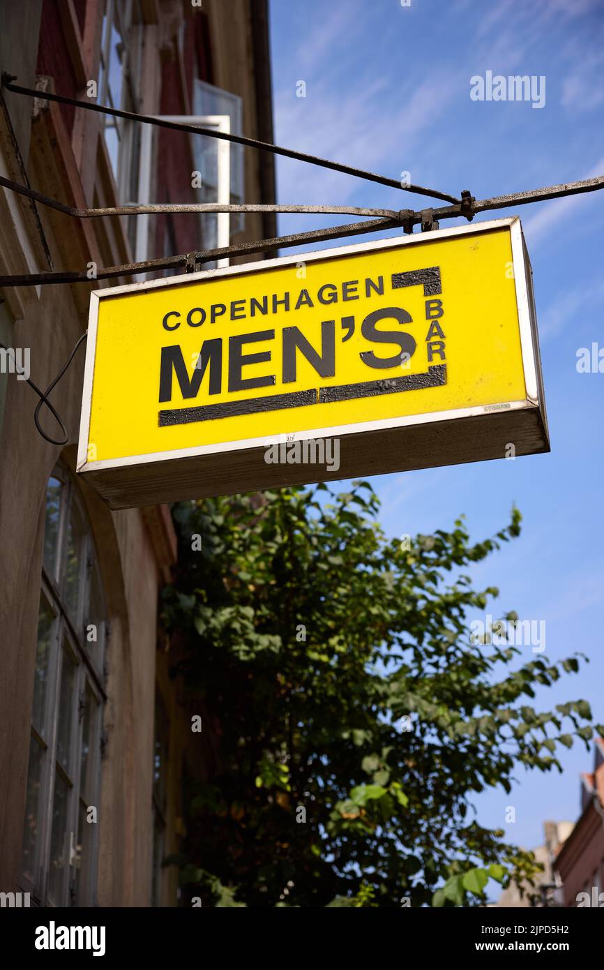 Men's Bar, gay bar; Copenhagen, Denmark Stock Photo