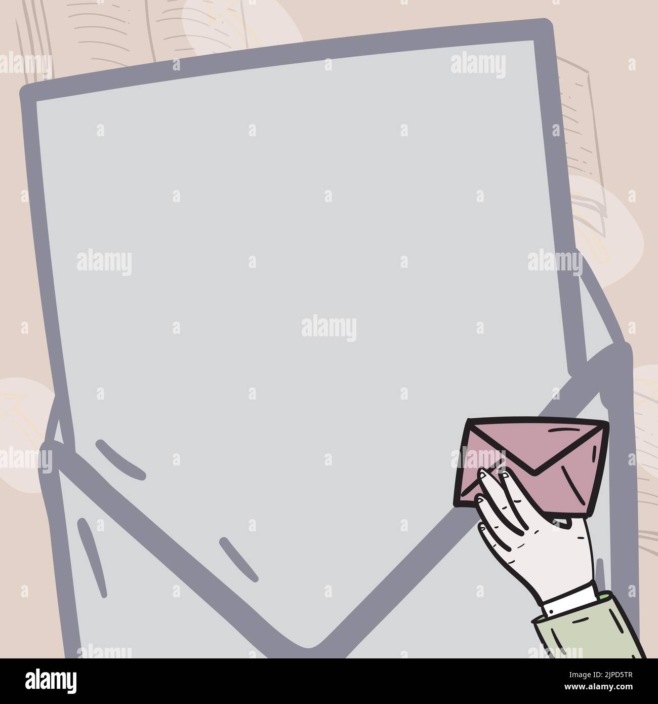 Professional Holding Letter And Envelope With Memorandum Stock Vector ...