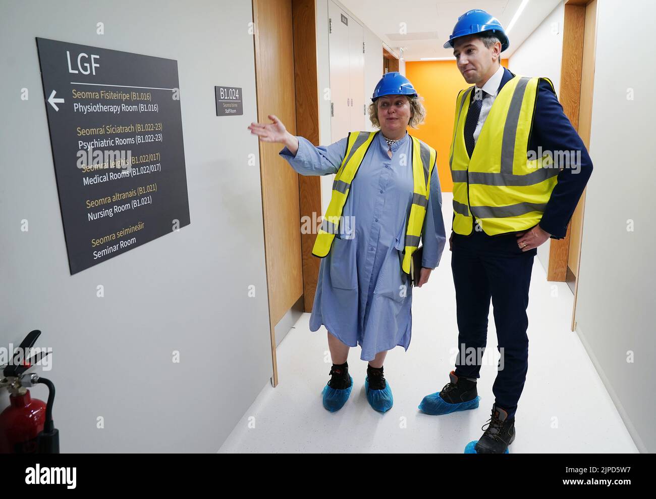 Trinity Disability Hub Higher Education Minister Simon Harris (right) with Provost Linda Doyle ...