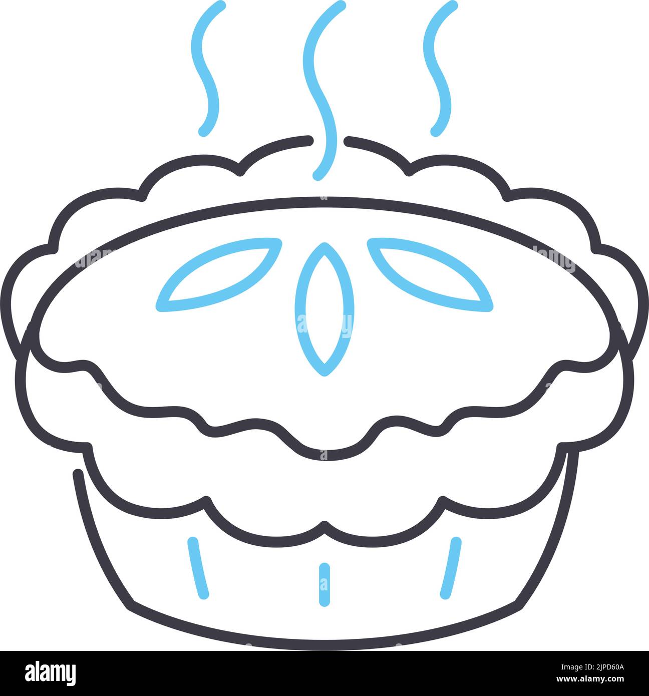 pie line icon, outline symbol, vector illustration, concept sign Stock