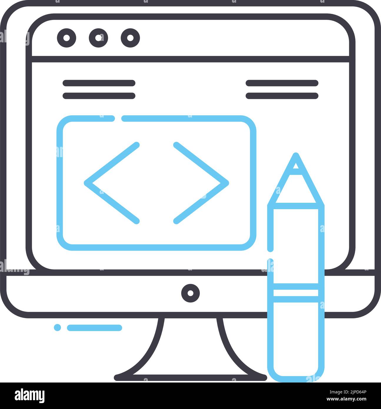 technology line icon, outline symbol, vector illustration, concept sign