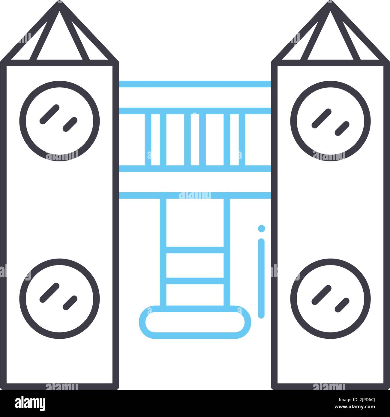 playground line icon, outline symbol, vector illustration, concept sign Stock Vector