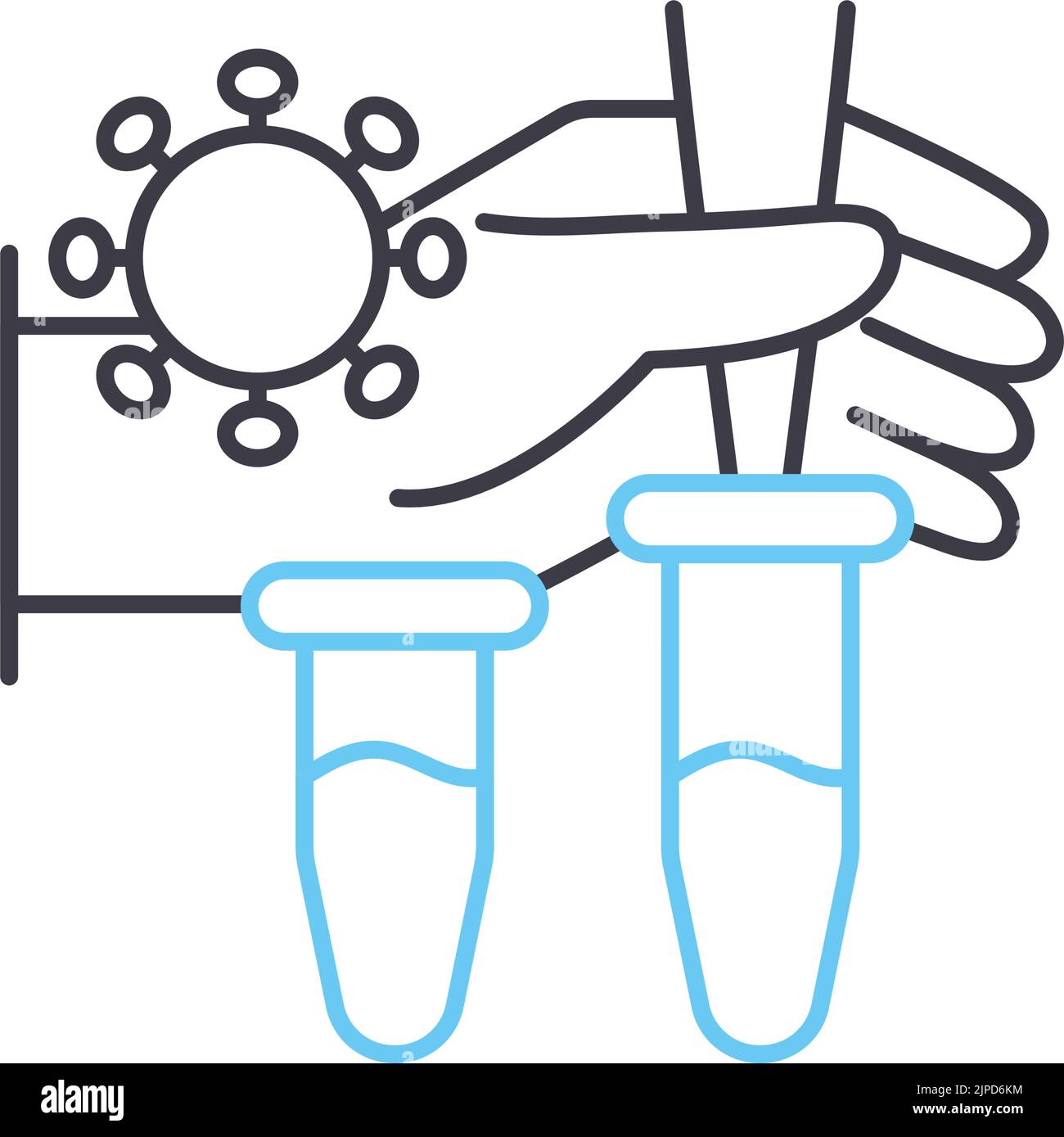 laboratory line icon, outline symbol, vector illustration, concept sign ...