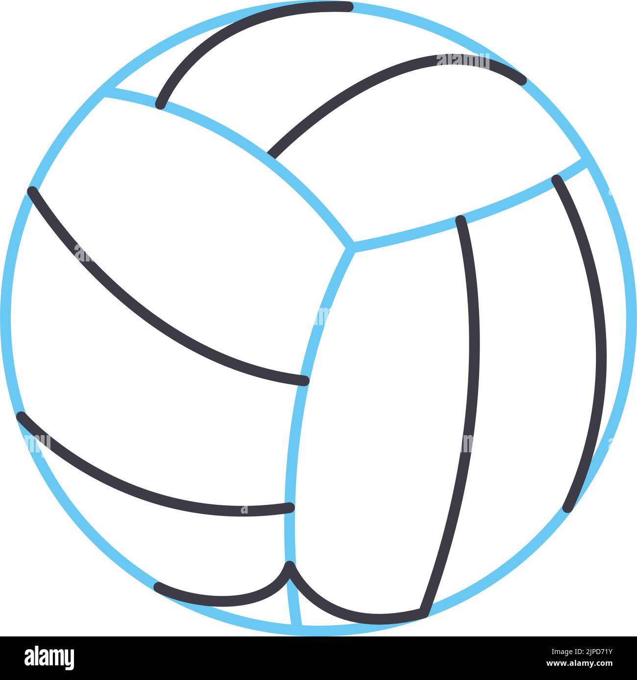 volleyball line icon, outline symbol, vector illustration, concept sign Stock Vector Image & Art