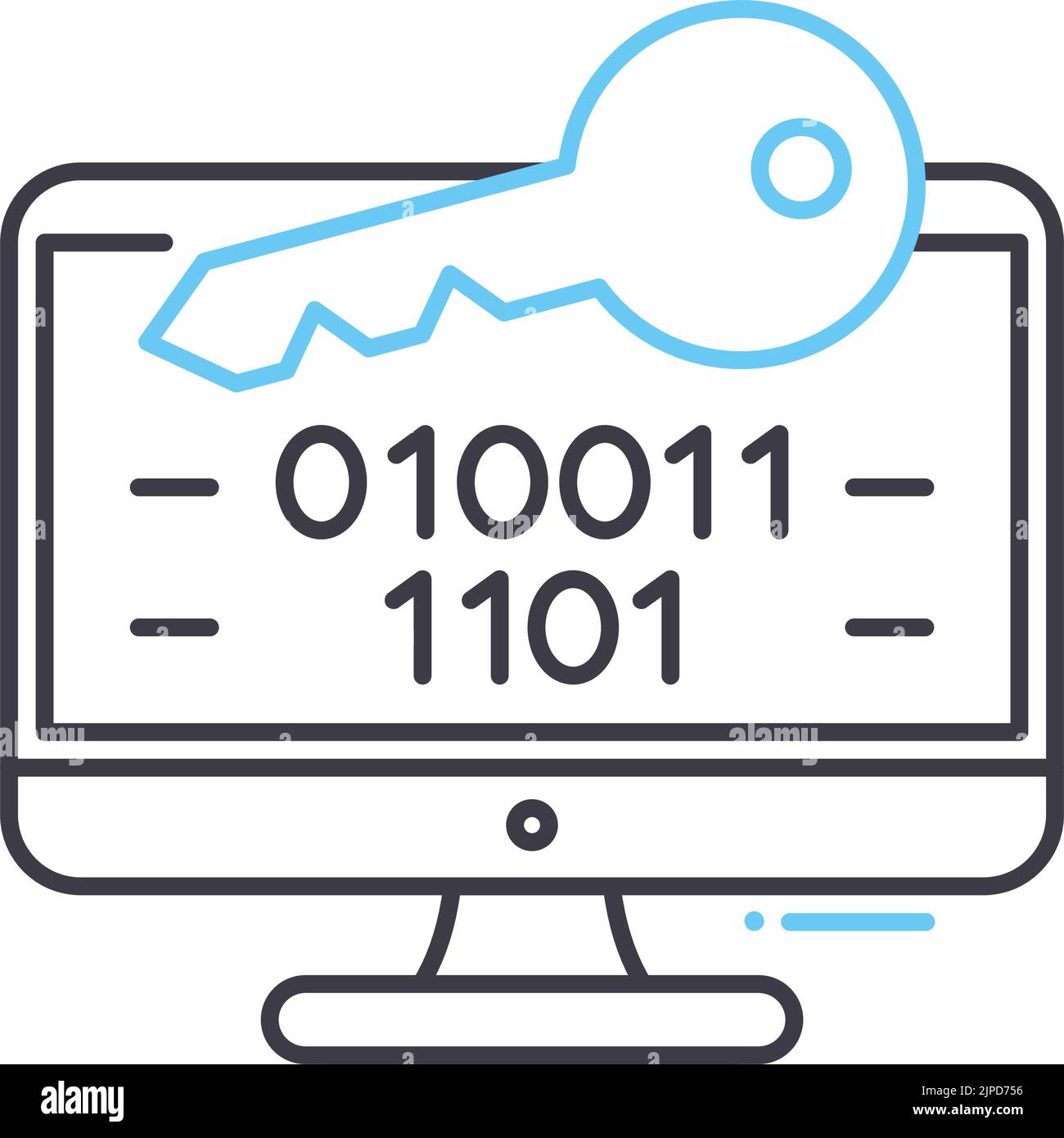 key success line icon, outline symbol, vector illustration, concept sign Stock Vector