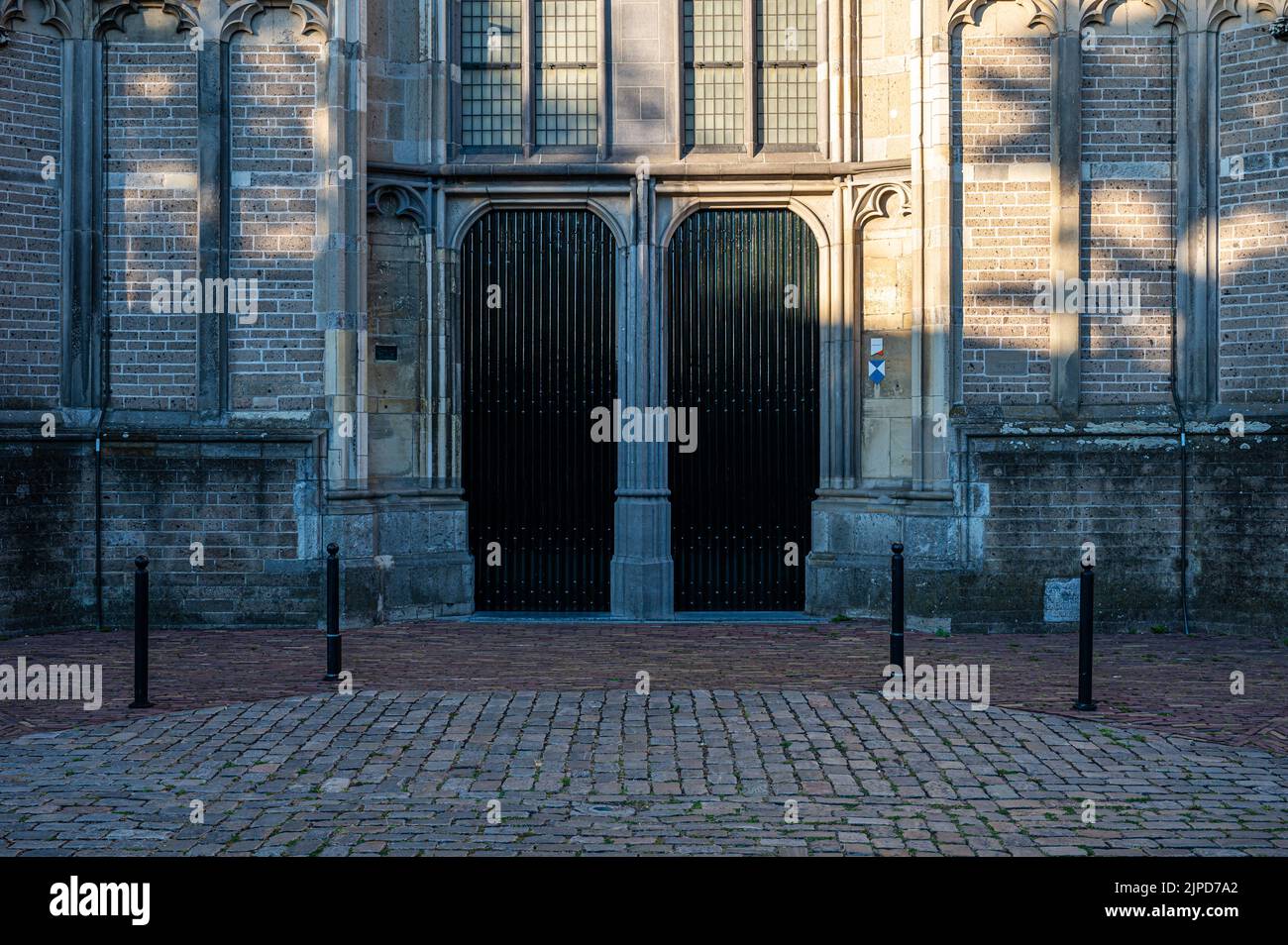 Zaltbommel, Gelderland, The Netherlands - 07 12 2022 - Facade and entrance of the Saint Martin church Stock Photo