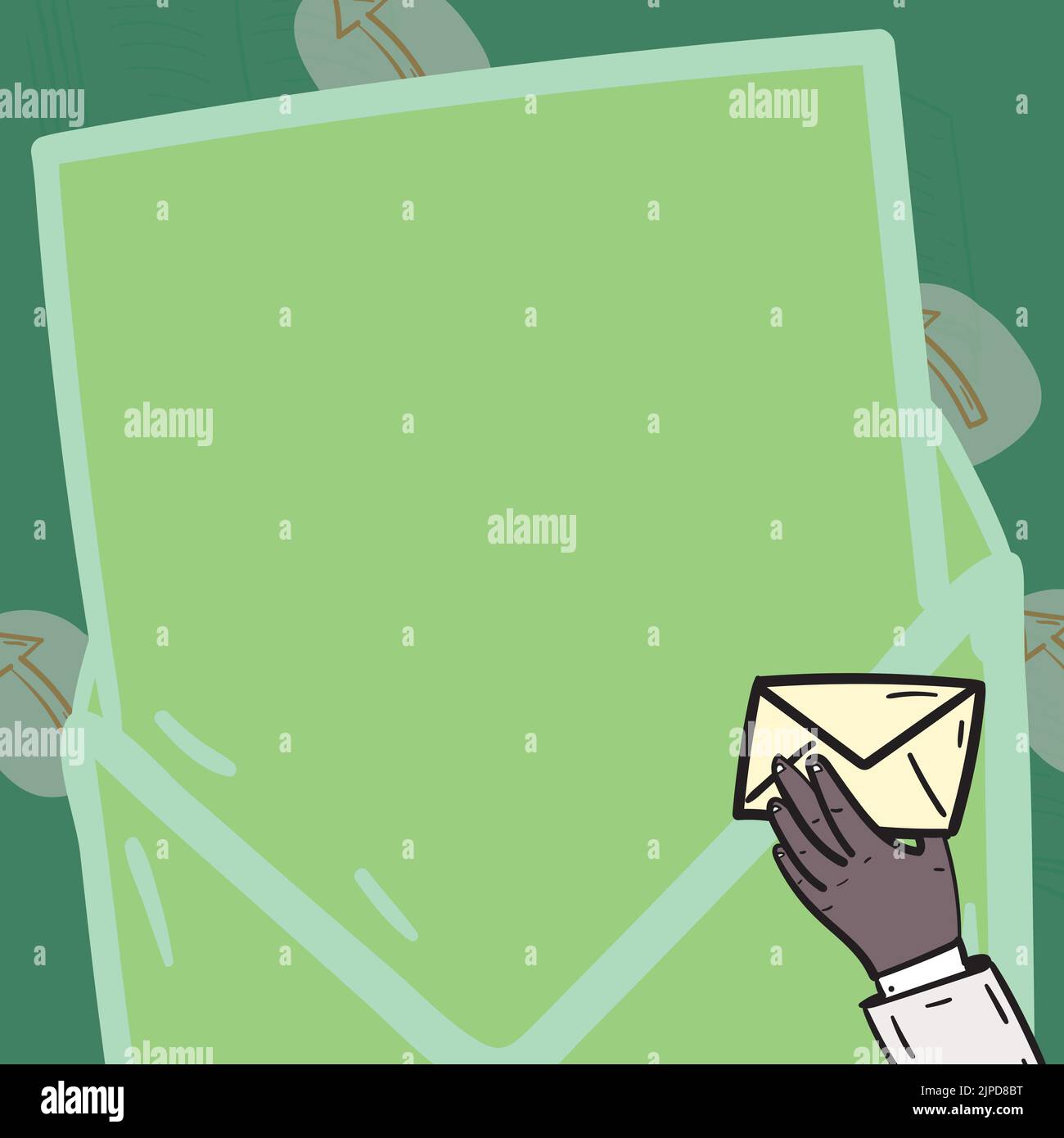 Professional Holding Letter And Envelope With Memorandum Stock Vector ...