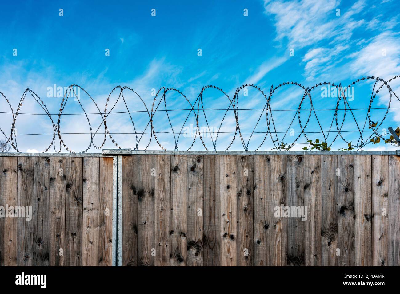berlin, razor wire, hoarding, razor wires Stock Photo Alamy