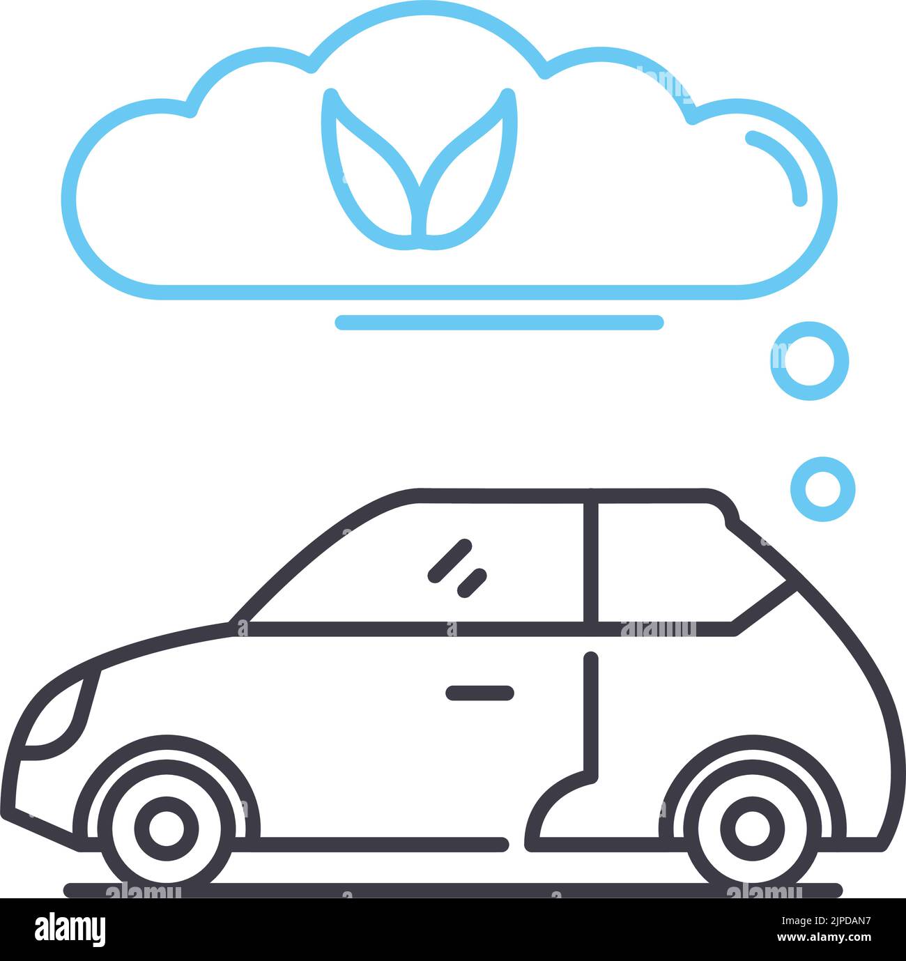 zero emission line icon, outline symbol, vector illustration, concept
