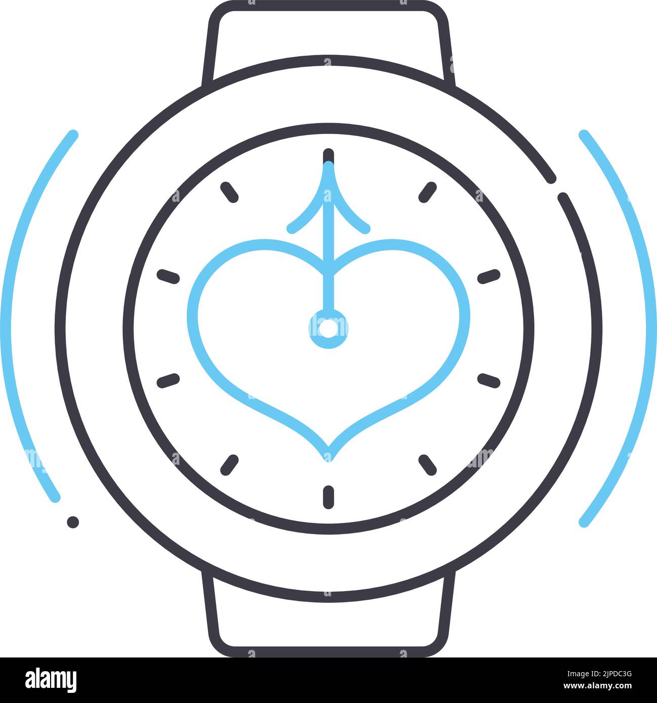 lovely time line icon, outline symbol, vector illustration, concept sign Stock Vector