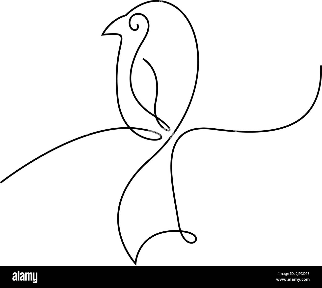 Bird line art image icon design illustration template Stock Vector ...