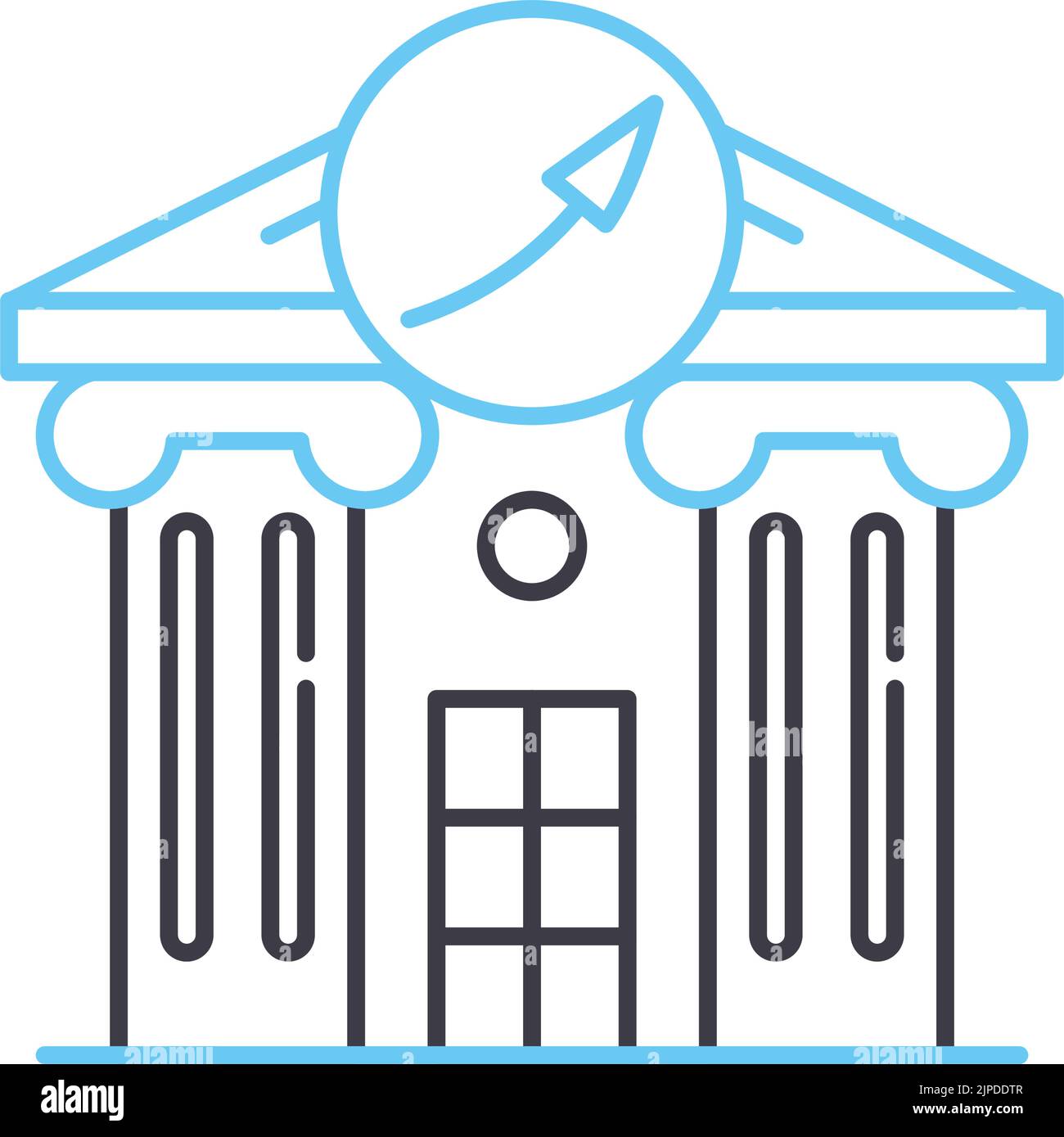 investment bank line icon, outline symbol, vector illustration, concept