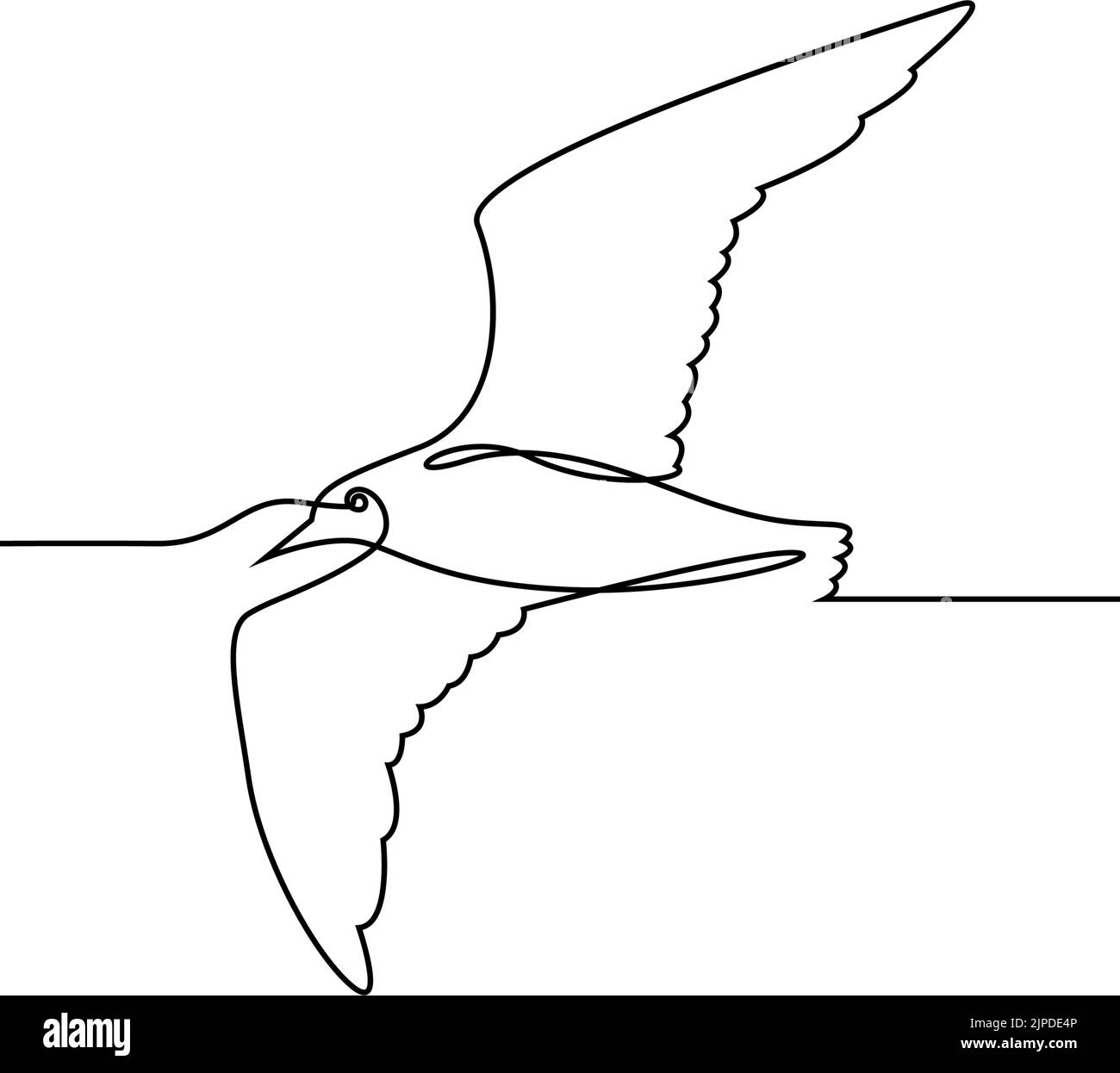 Bird line art image icon design illustration template Stock Vector ...