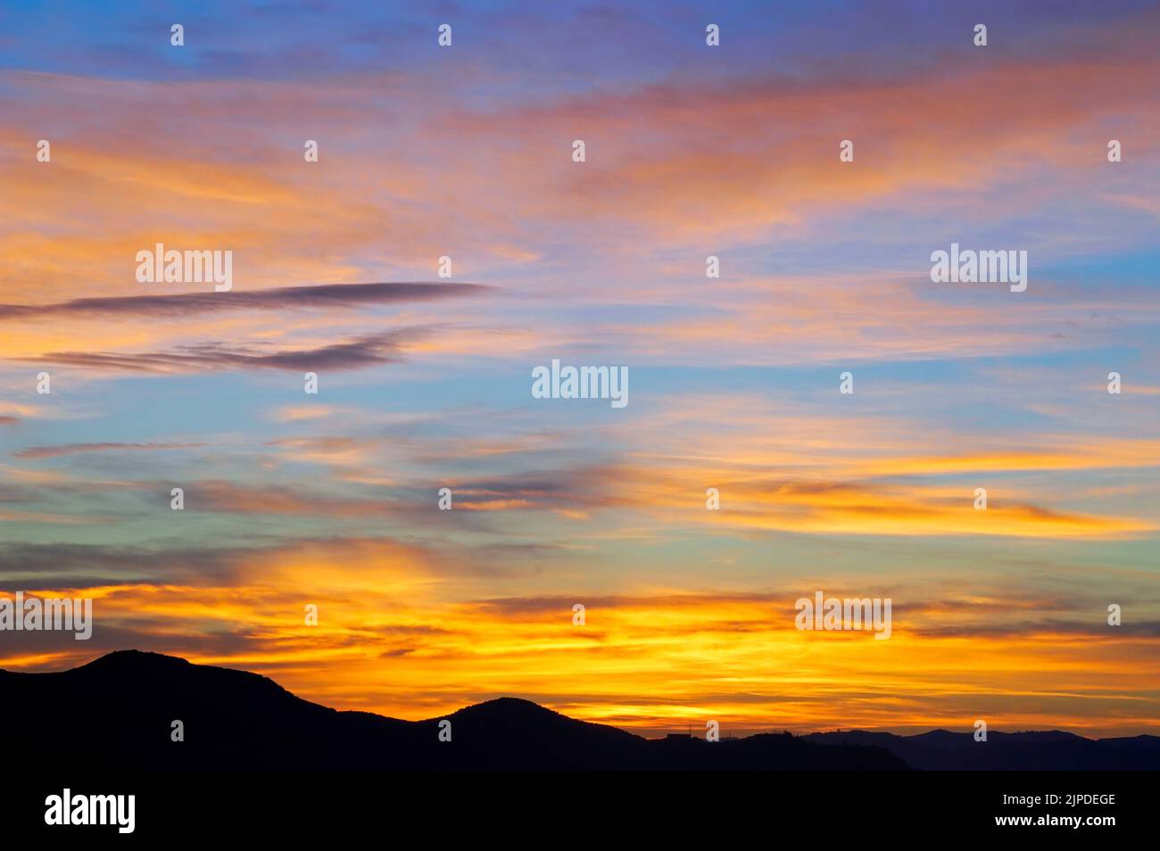 Sunset cloud, northern Albania Stock Photo