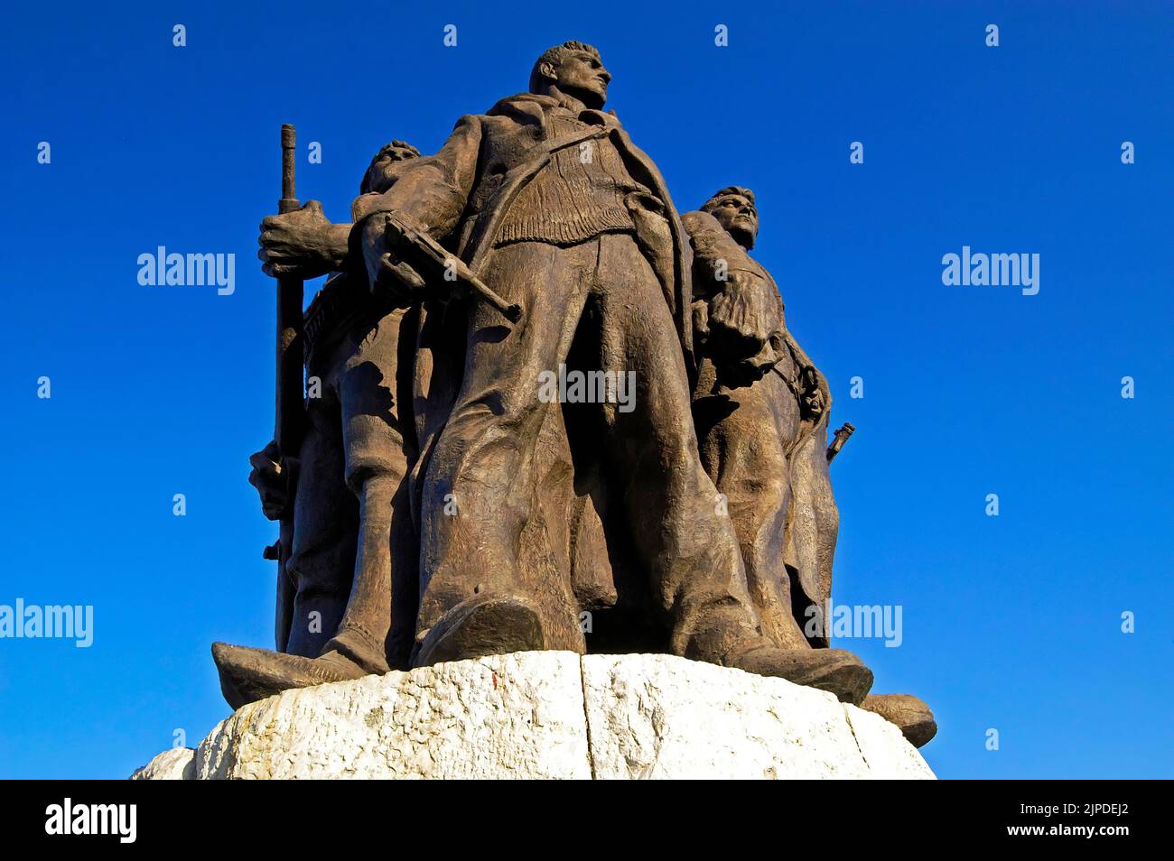 Patriot statue, Shkoder, northern Albania Stock Photo