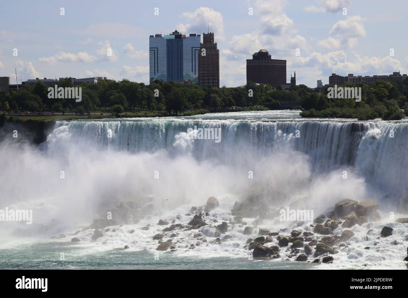 Niagara Falls viewed from the Canadian side, Ontario Stock Photo Alamy