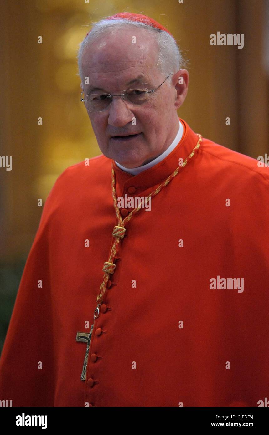 Quebec Cardinal Marc Ouellet is accused of sexual assault File photo dated March 12, 2013 of Canadian Cardinal Marc Ouellet attending a mass, Marc Ouellet, former archbishop of Quebec City Stock Photo