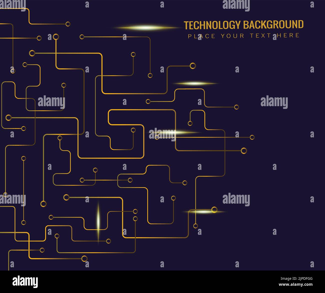 Gold circuit board Stock Vector Images - Alamy