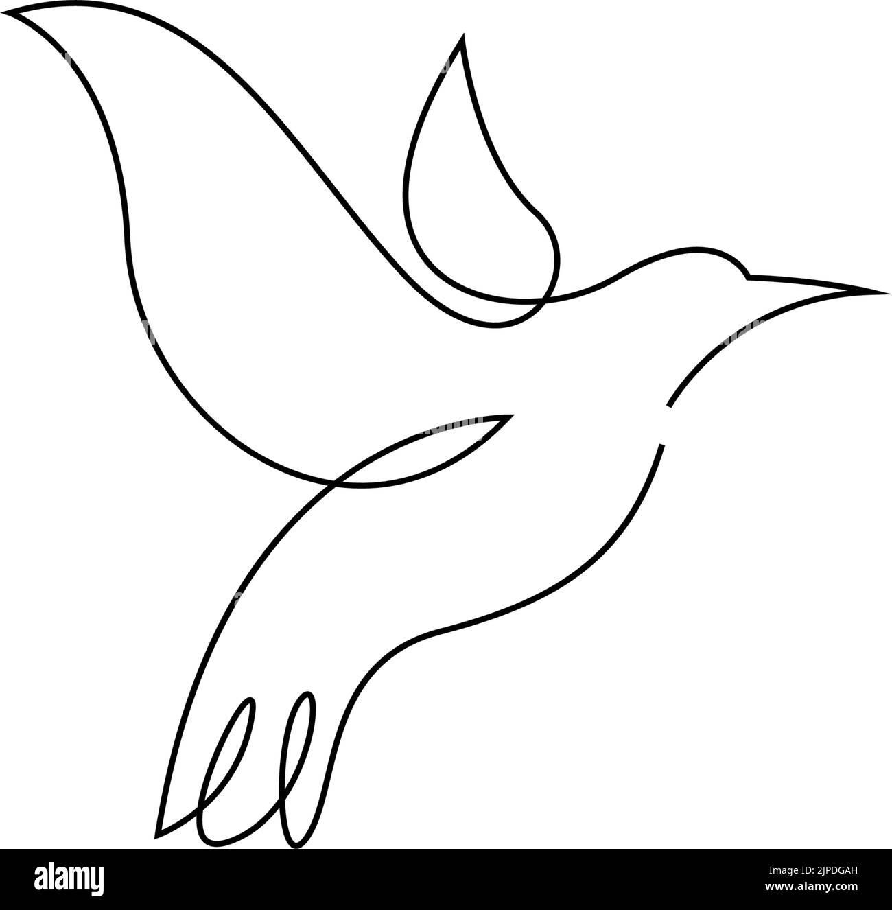 Bird line art image icon design illustration template Stock Vector ...